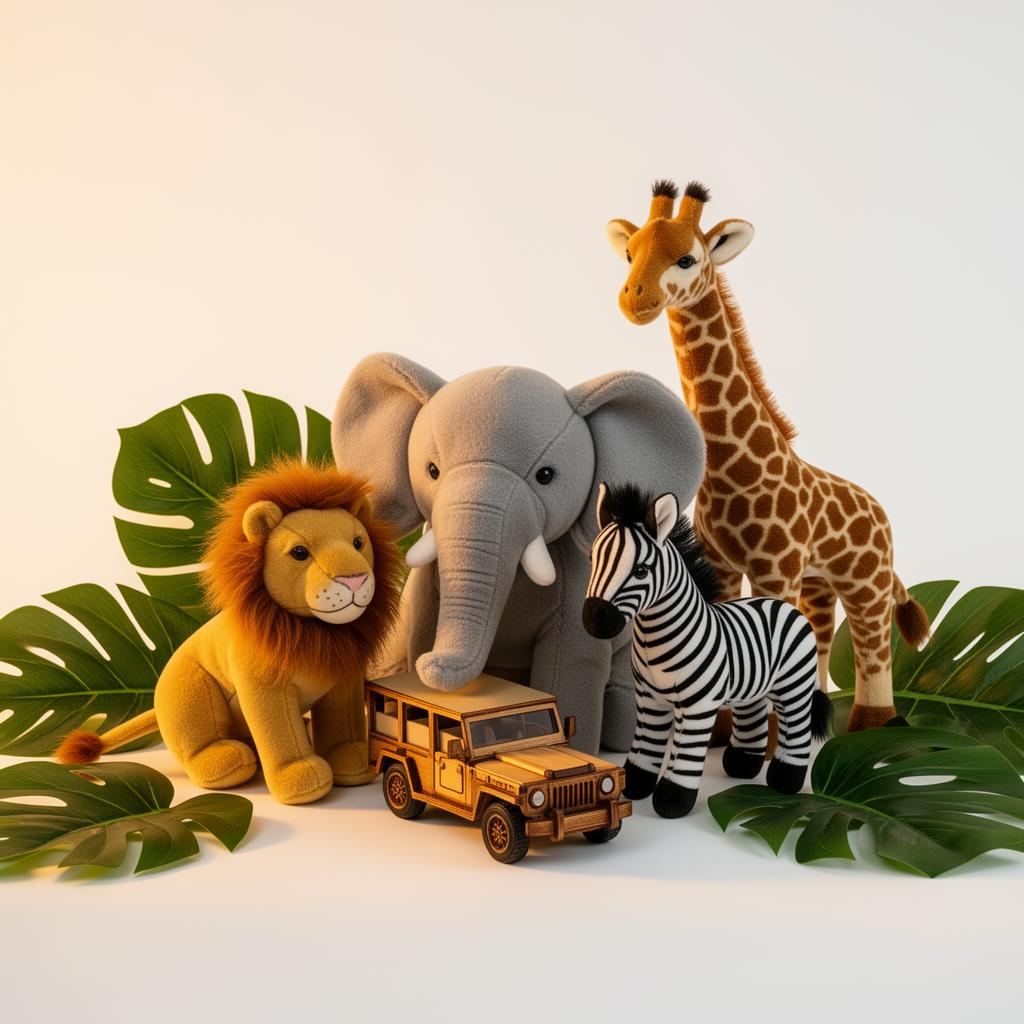 Convites de Safari e bichos