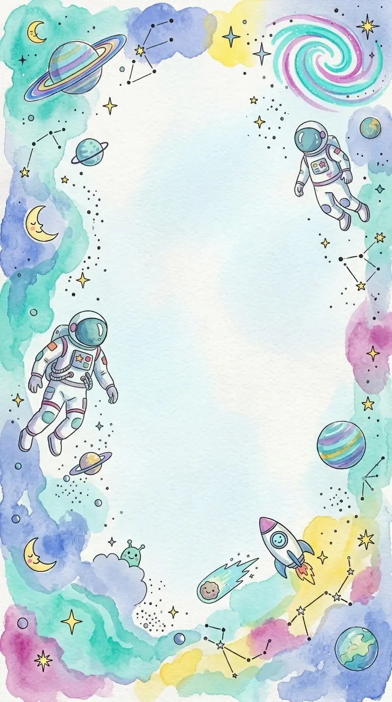Modelo de convite Astronauta 1