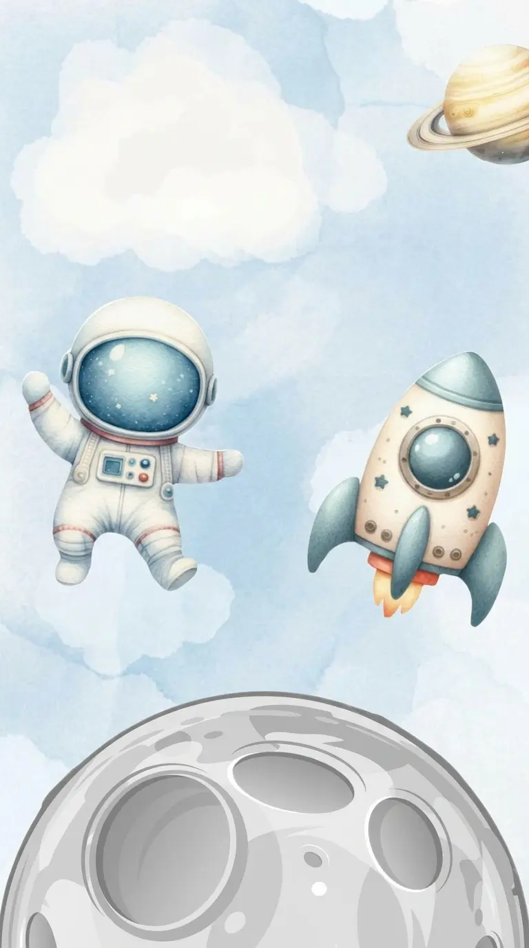 Modelo de convite Astronauta 2