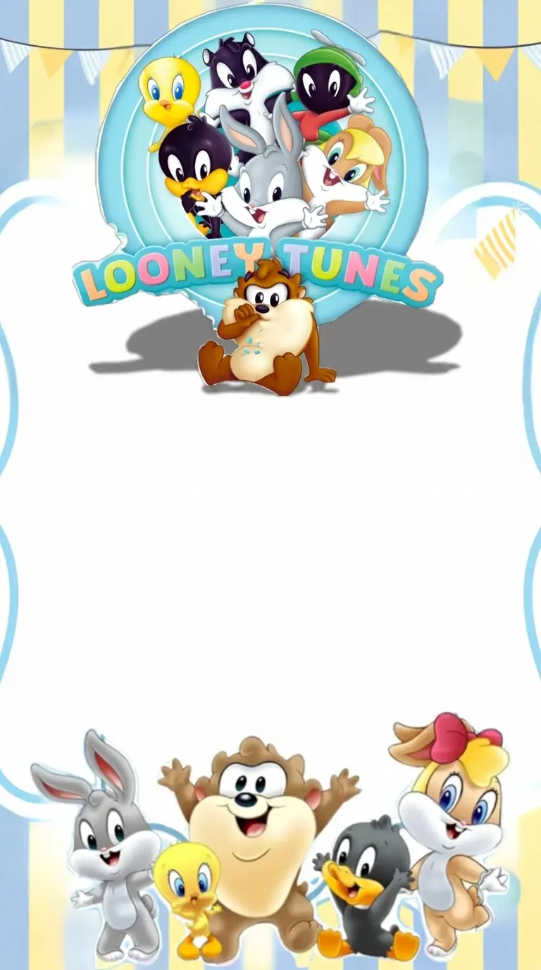 Modelo de convite Baby Looney Tunes 2