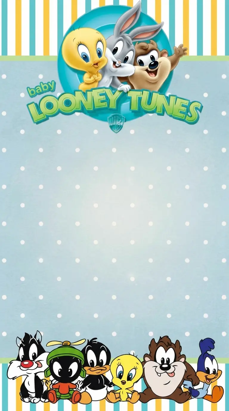 Modelo de convite Baby Looney Tunes