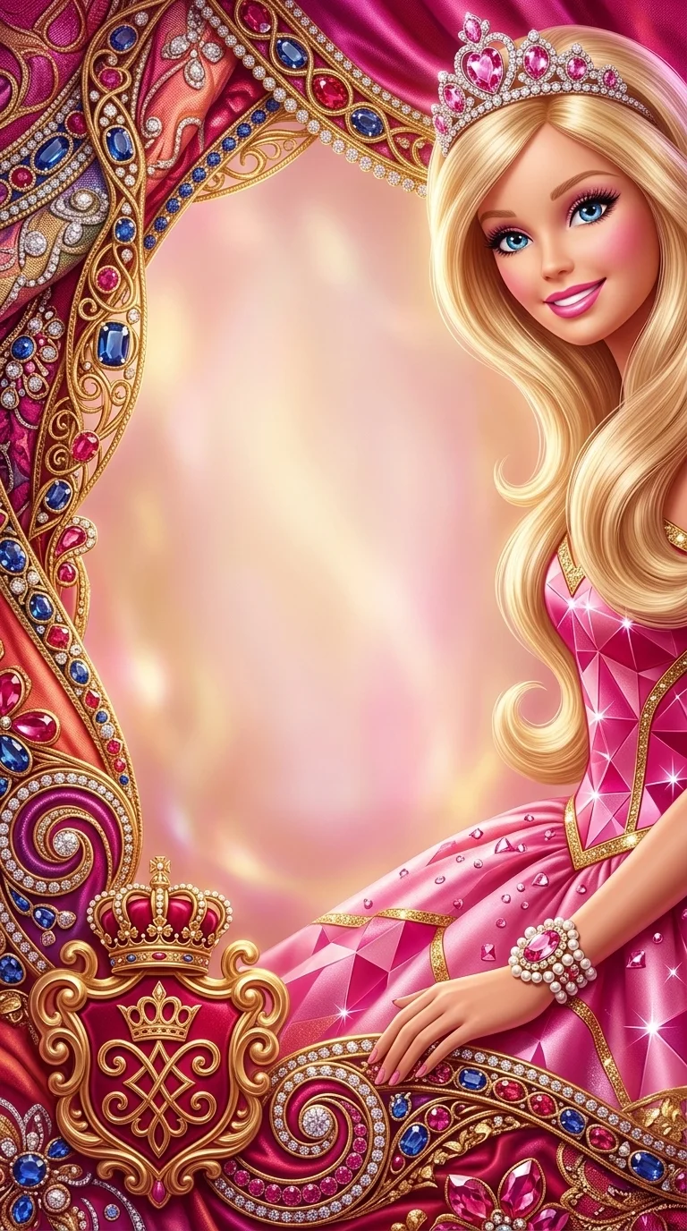 Modelo de convite Barbie 2
