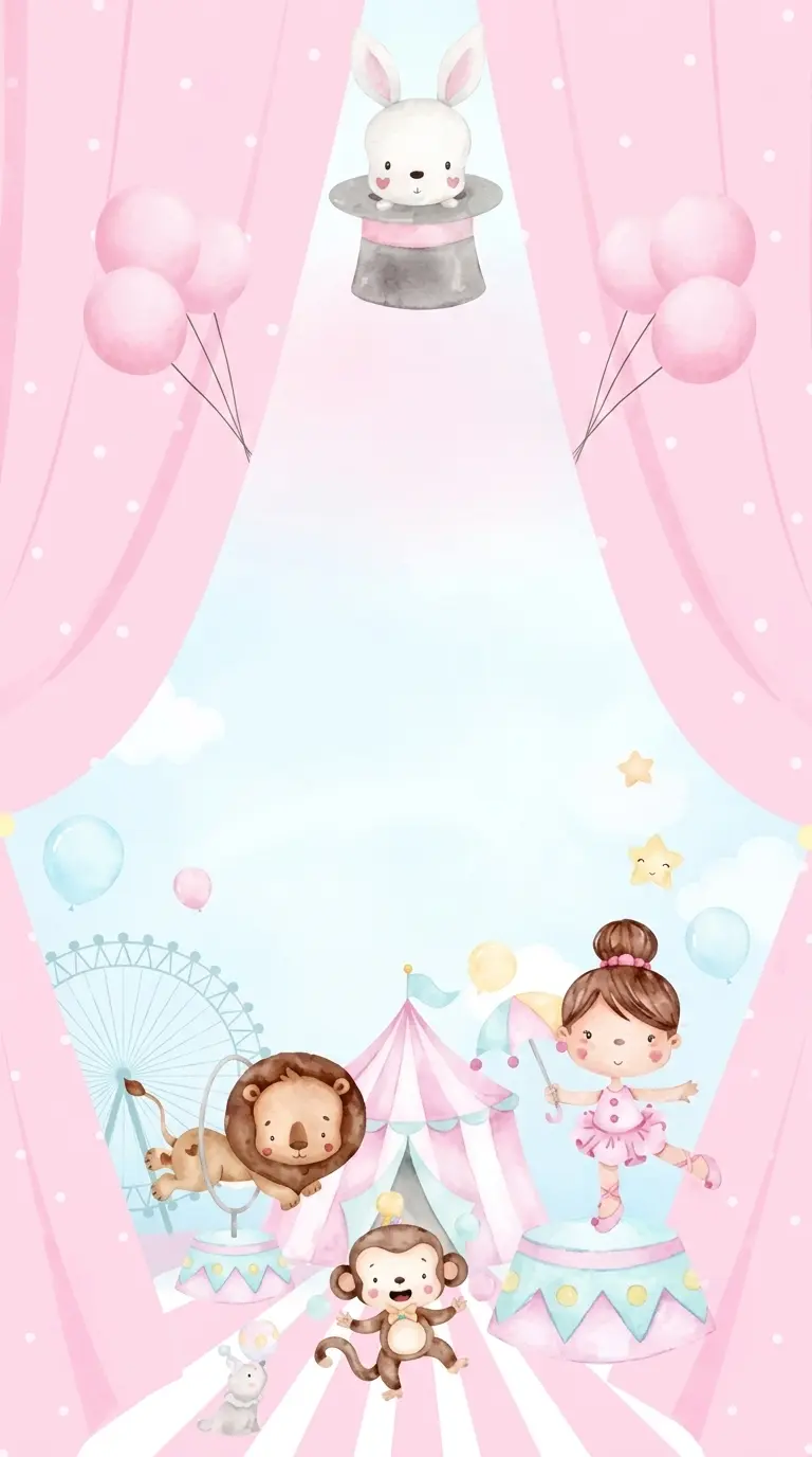 Modelo de convite Circo Menina2