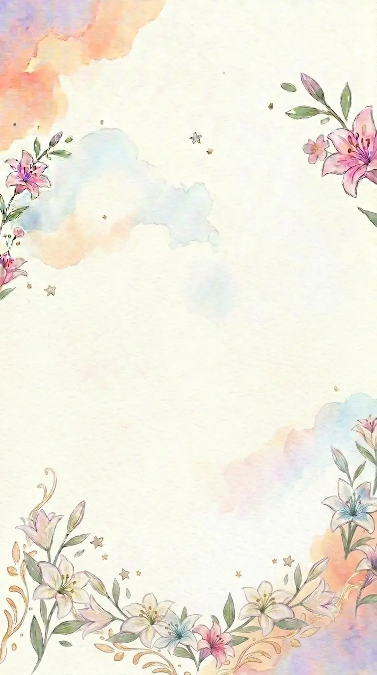 Modelo de convite Floral Aquarela