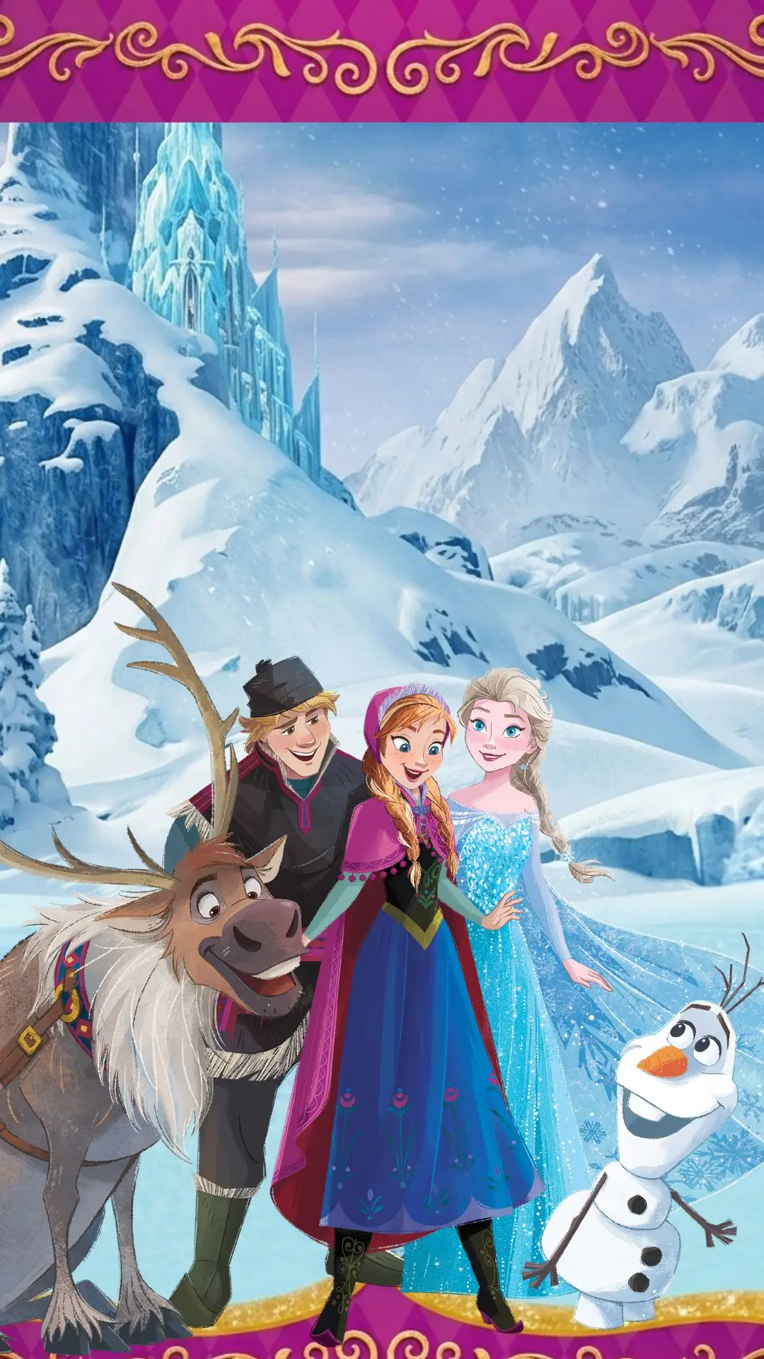 Modelo de convite Frozen 2