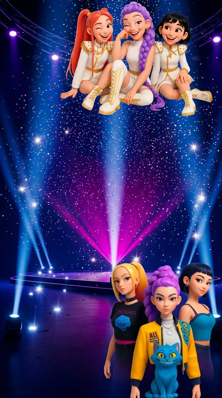 Modelo de convite Guerreiras do K Pop