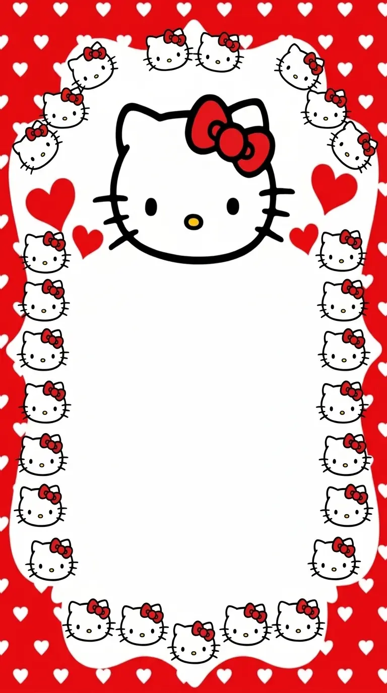 Modelo de convite Hello Kitty2