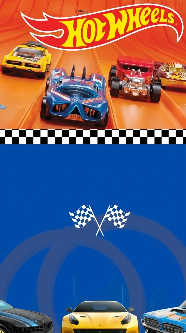 Modelo de convite Hot Wheels2