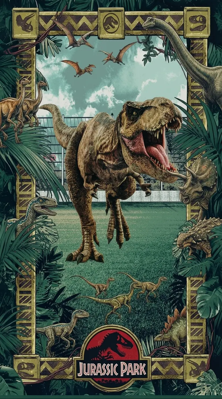Modelo de convite Jurassic Park