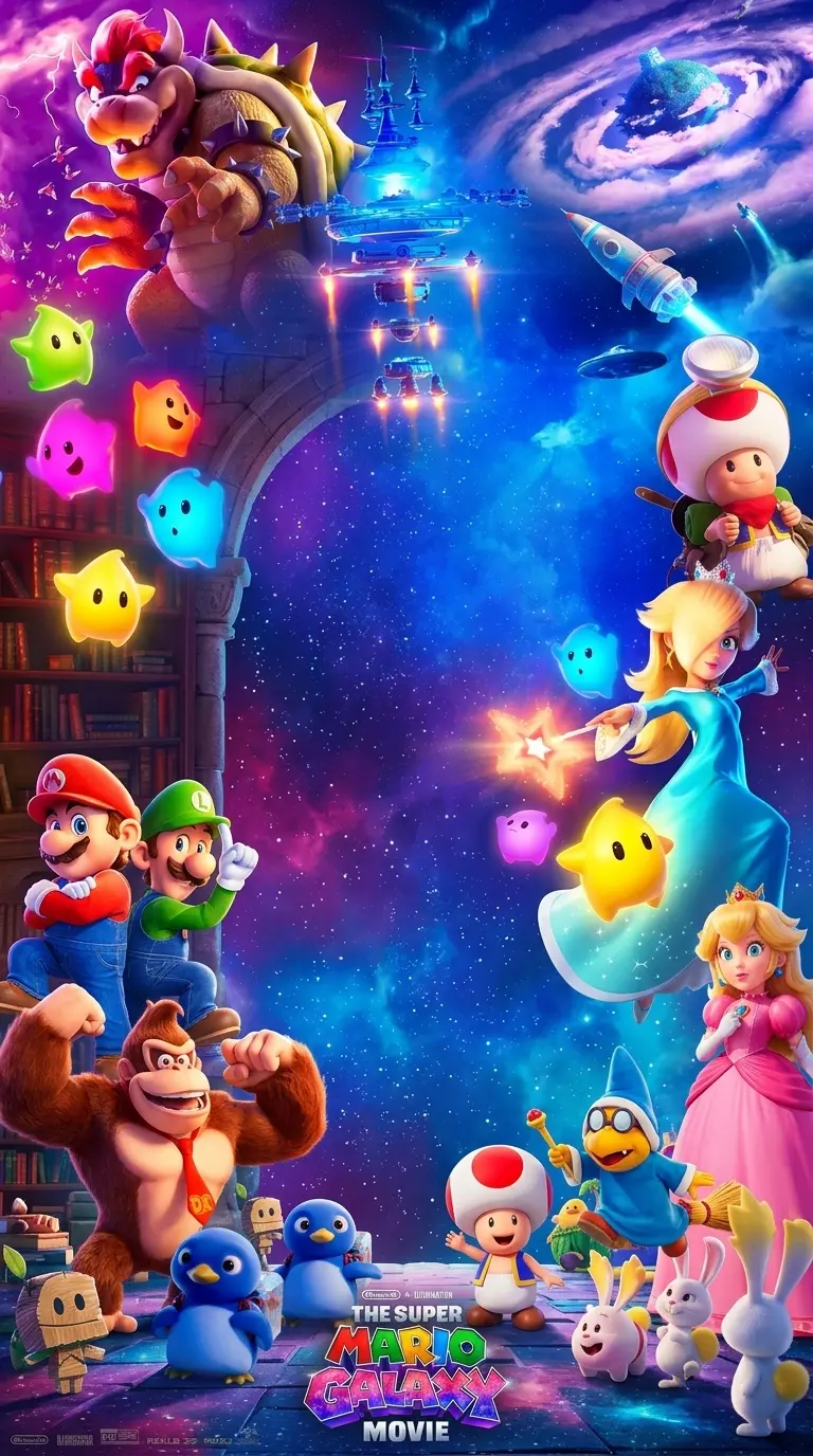 Modelo de convite Mario Galaxia Princesa2