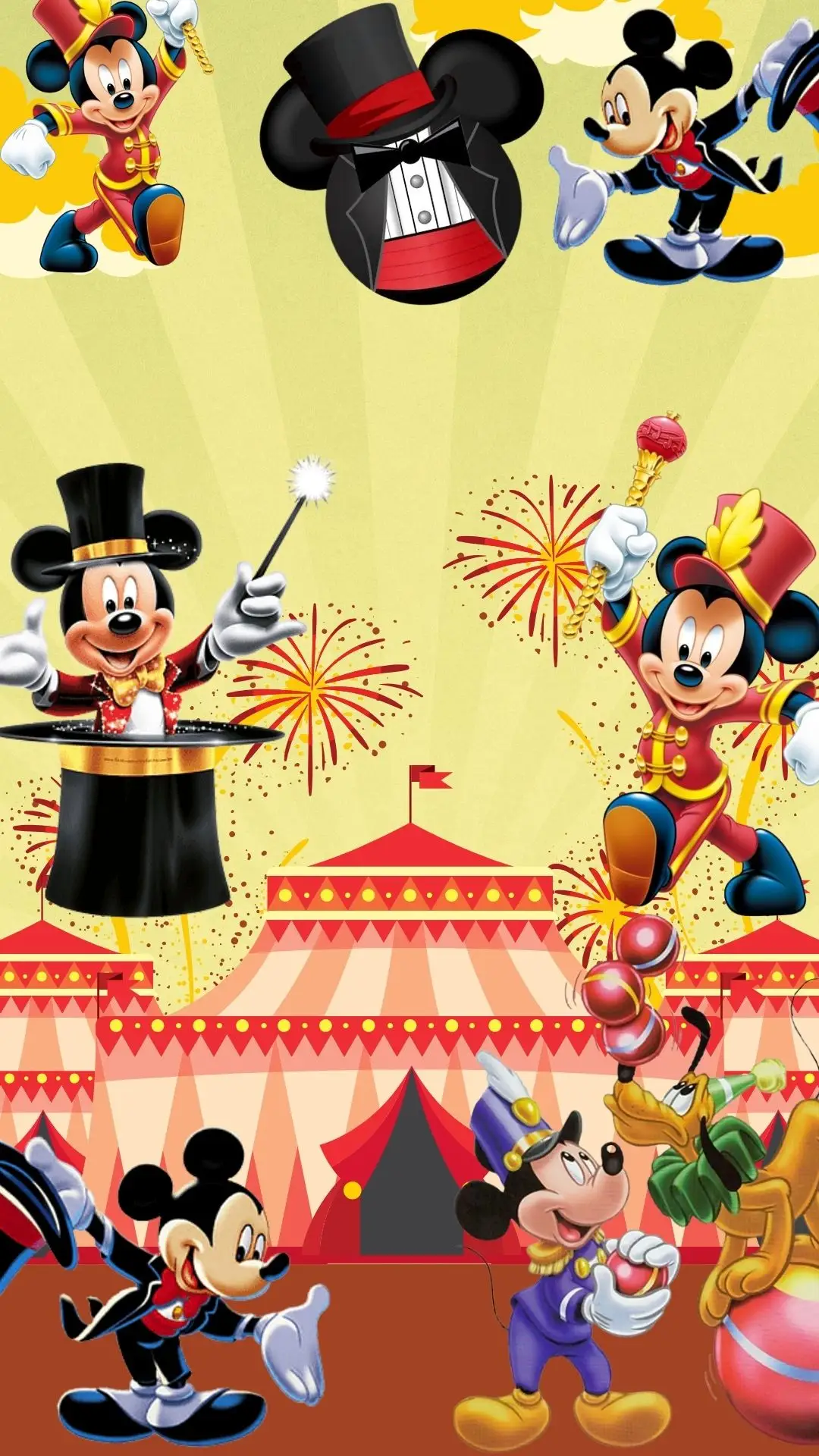 Modelo de convite Mickey Magico Circo 3