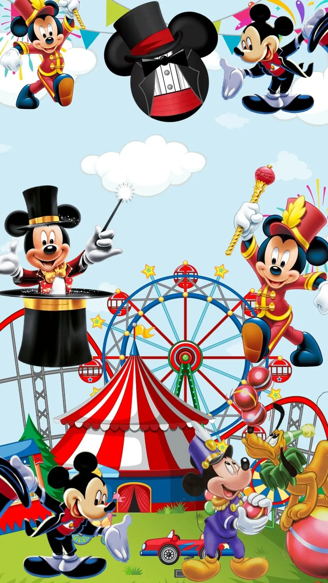 Modelo de convite Mickey Magico Circo 5