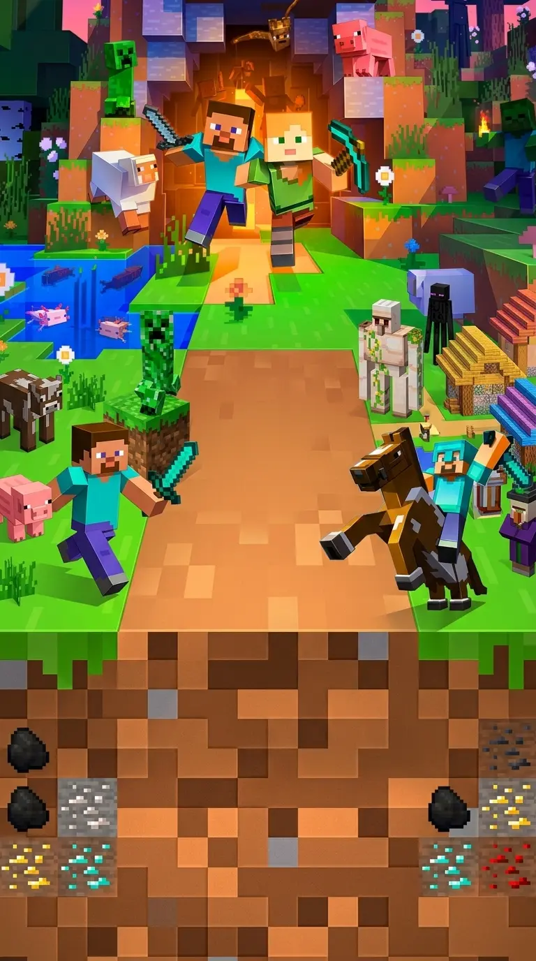Modelo de convite Minecraft 2