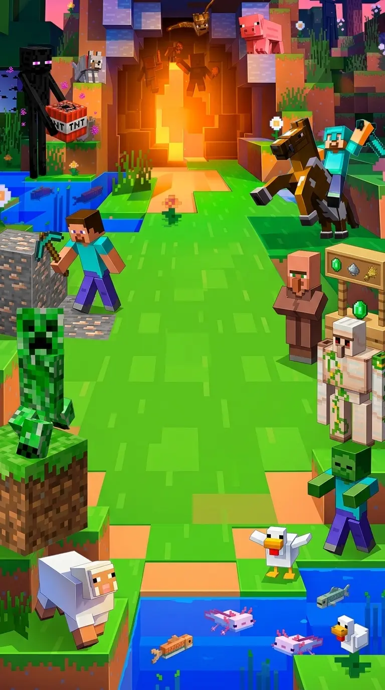 Modelo de convite Minecraft 3