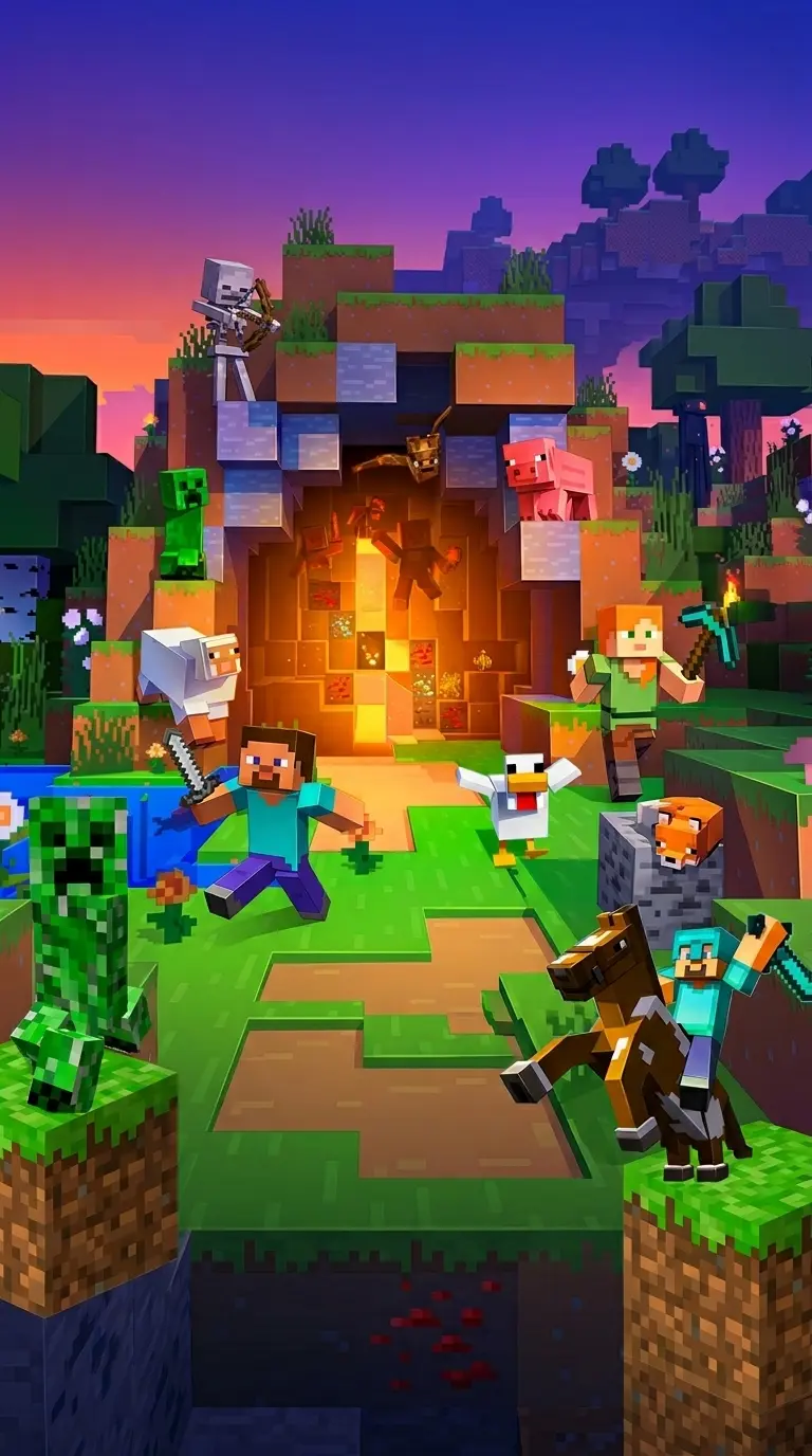 Modelo de convite Minecraft 4