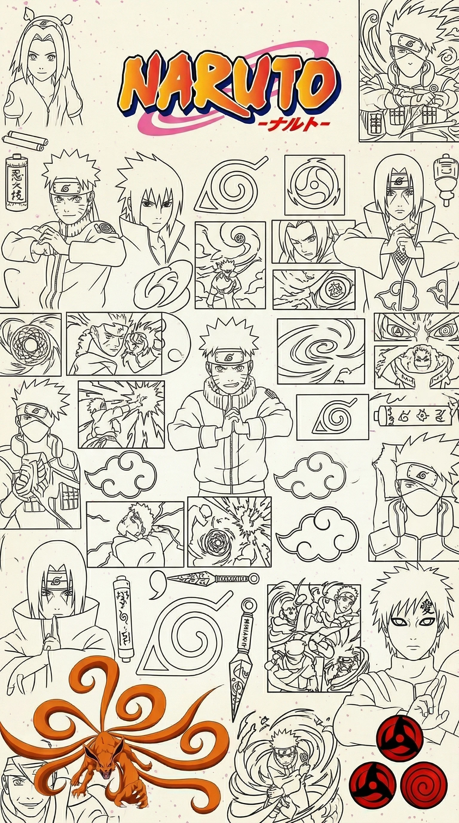 Modelo de convite Naruto