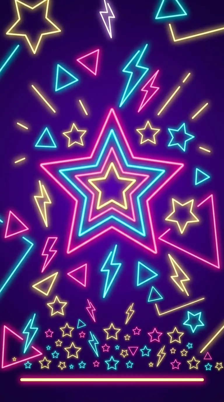 Modelo de convite Neon Convite 2 de