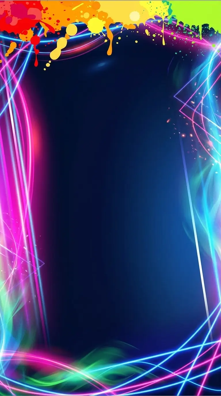 Modelo de convite Neon Convite 5 de