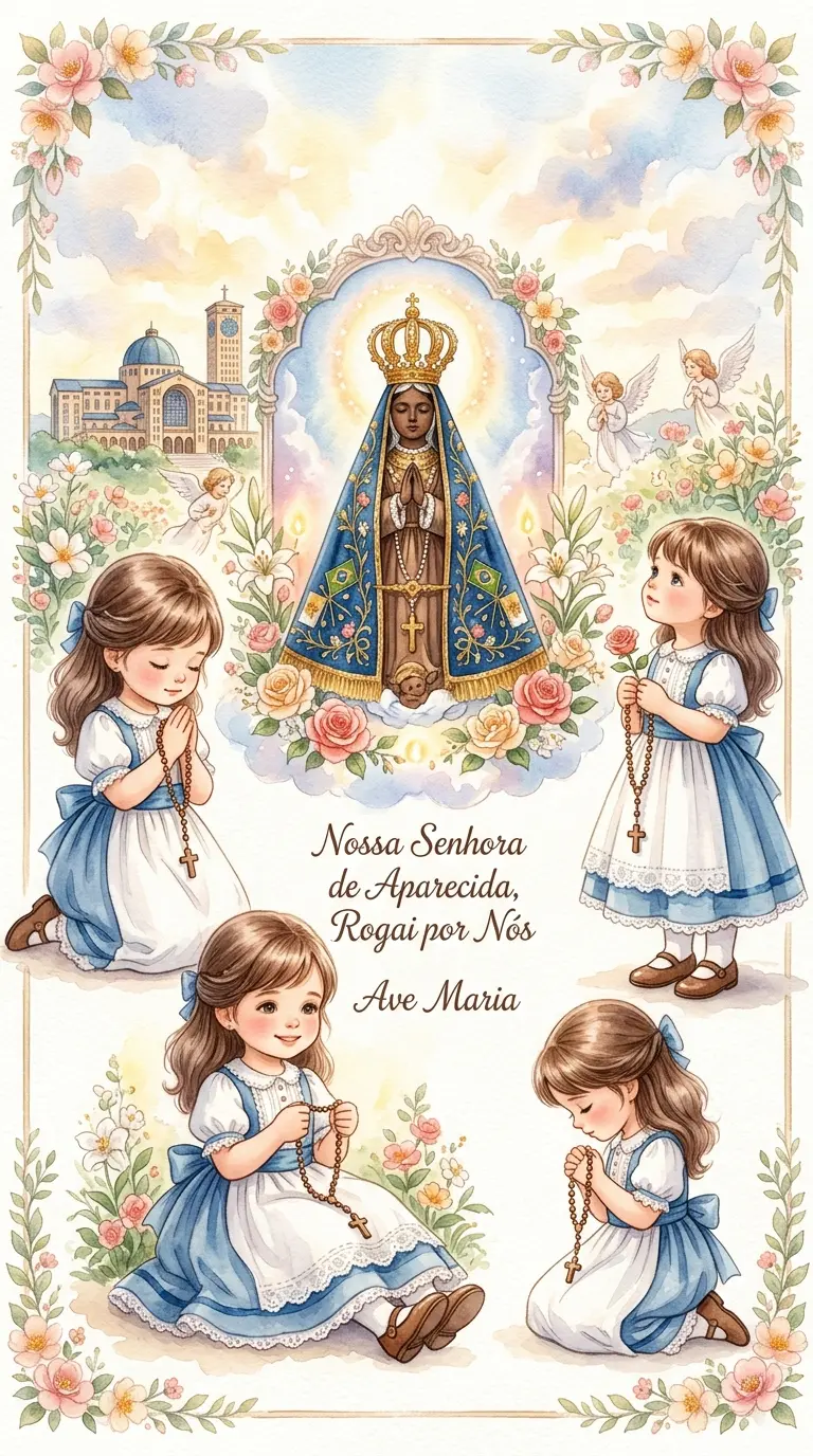Modelo de convite Nossa Senhora Aparecida