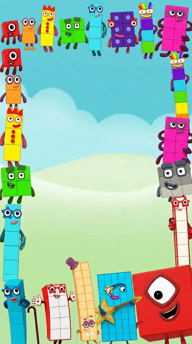 Modelo de convite Numberblocks
