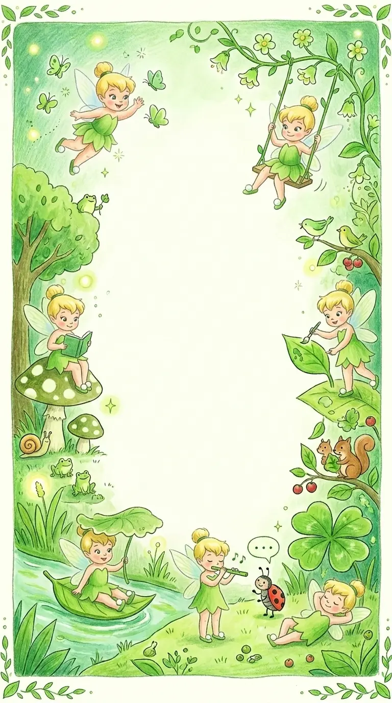 Modelo de convite Sininho Tinkerbell Baby